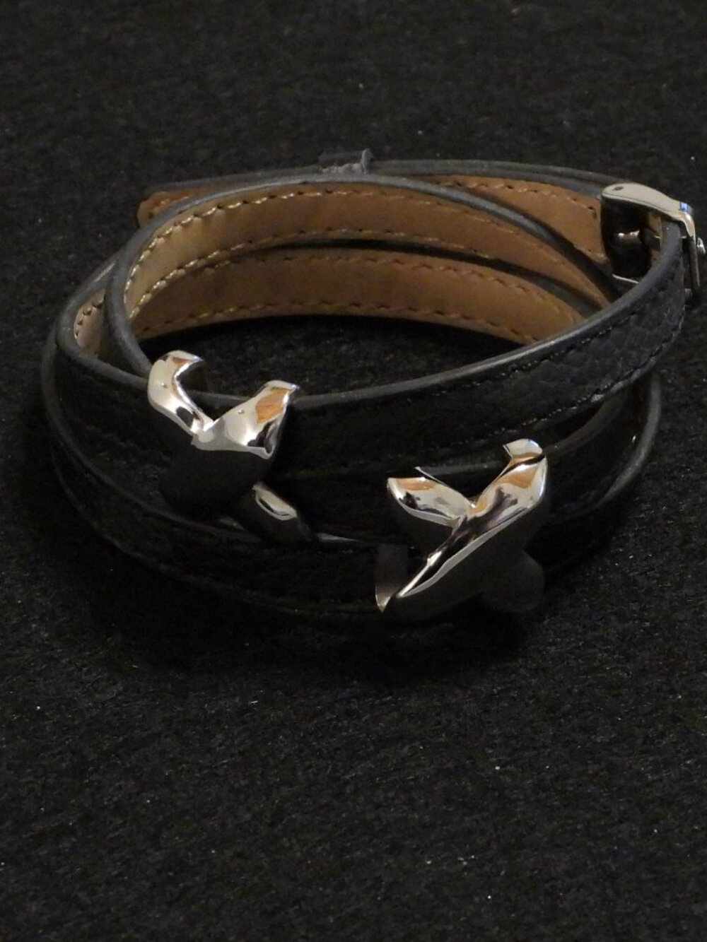 Strap Bracelet with Silver X's